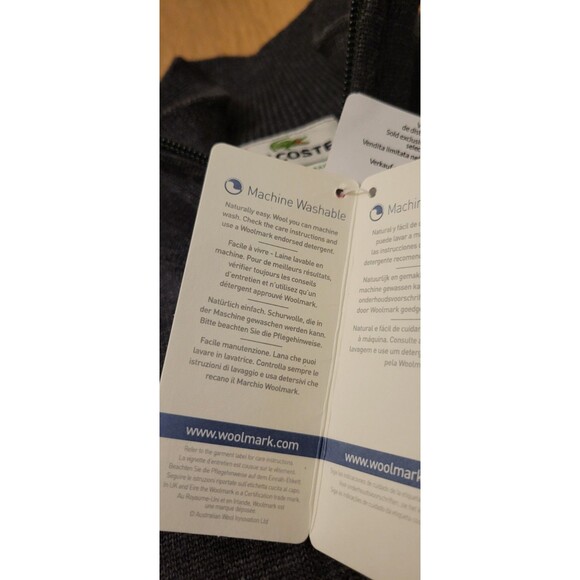 Lacoste Pure Wool Knit 1/4 Zip Pullover Sweater Gray Size Large Mens NWT - Picture 9 of 14